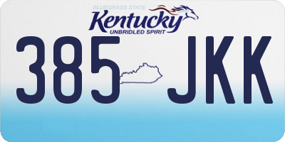 KY license plate 385JKK
