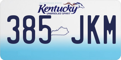 KY license plate 385JKM