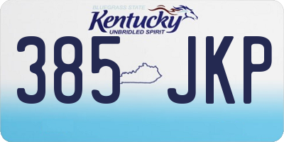KY license plate 385JKP