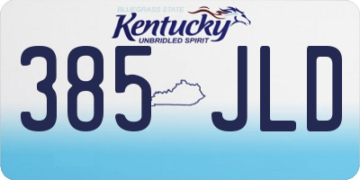 KY license plate 385JLD