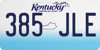 KY license plate 385JLE