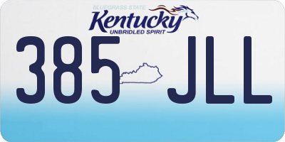 KY license plate 385JLL