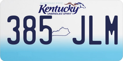 KY license plate 385JLM