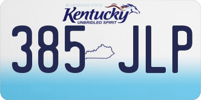KY license plate 385JLP