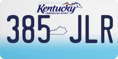 KY license plate 385JLR