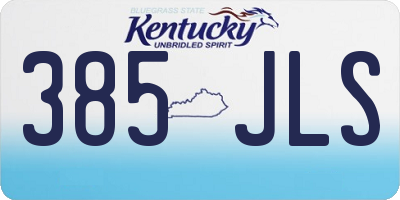 KY license plate 385JLS