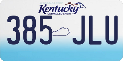 KY license plate 385JLU