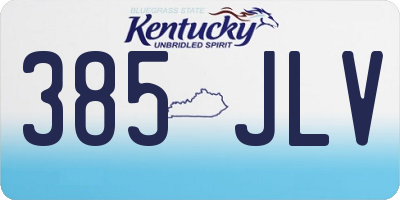 KY license plate 385JLV