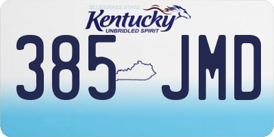 KY license plate 385JMD