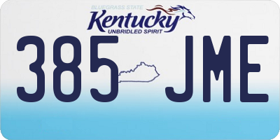 KY license plate 385JME