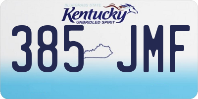 KY license plate 385JMF