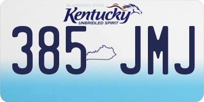 KY license plate 385JMJ