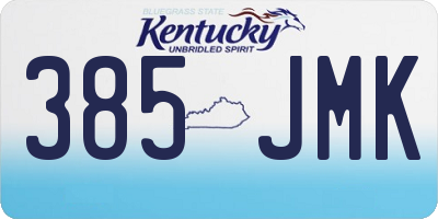 KY license plate 385JMK