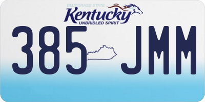 KY license plate 385JMM