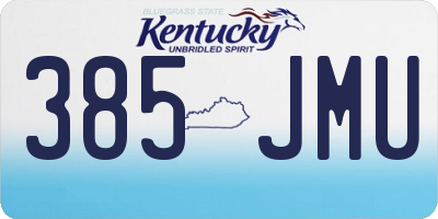 KY license plate 385JMU