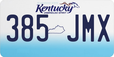 KY license plate 385JMX
