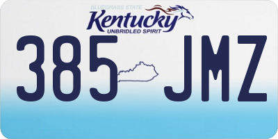 KY license plate 385JMZ
