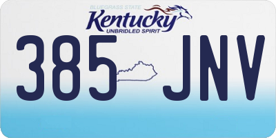 KY license plate 385JNV