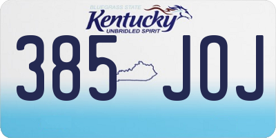 KY license plate 385JOJ
