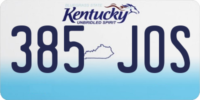 KY license plate 385JOS