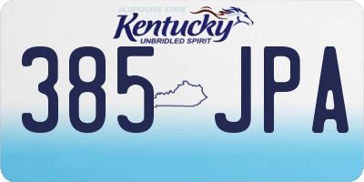 KY license plate 385JPA