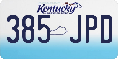 KY license plate 385JPD
