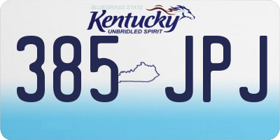 KY license plate 385JPJ