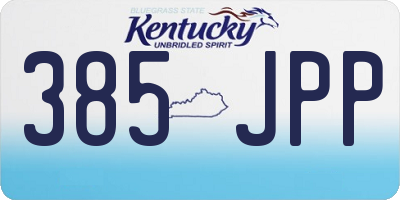 KY license plate 385JPP