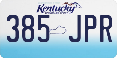 KY license plate 385JPR