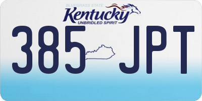 KY license plate 385JPT