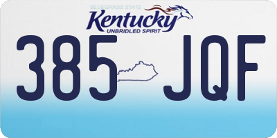 KY license plate 385JQF