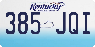 KY license plate 385JQI