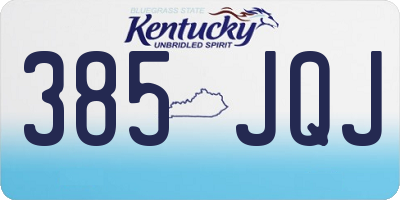 KY license plate 385JQJ