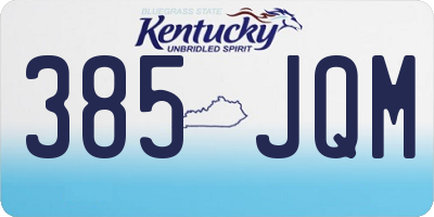 KY license plate 385JQM