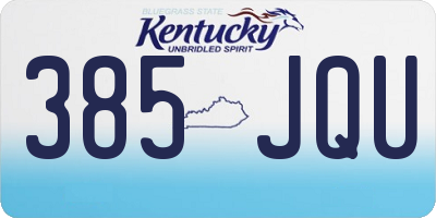KY license plate 385JQU