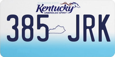 KY license plate 385JRK