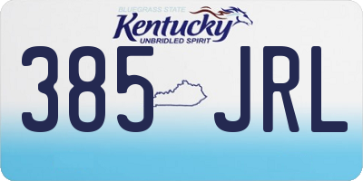 KY license plate 385JRL
