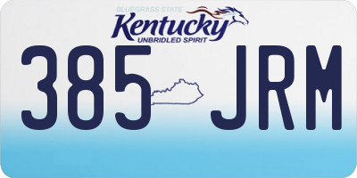 KY license plate 385JRM
