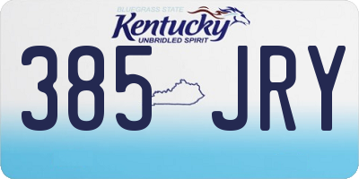 KY license plate 385JRY