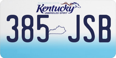 KY license plate 385JSB
