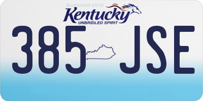 KY license plate 385JSE