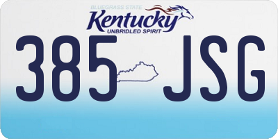 KY license plate 385JSG