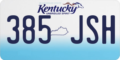 KY license plate 385JSH