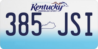 KY license plate 385JSI