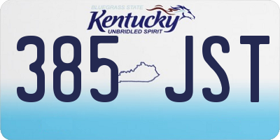 KY license plate 385JST