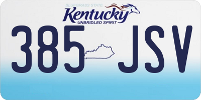 KY license plate 385JSV