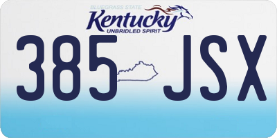KY license plate 385JSX