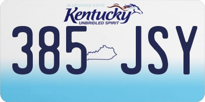 KY license plate 385JSY