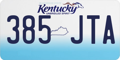 KY license plate 385JTA