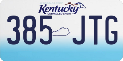 KY license plate 385JTG